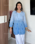 AstarQala - Eliza Ombre Mul Cotton Chikankari Short Kurti Top - - 103_c4b8e109-ddfe-4d32-9ba8-8509dfa35356