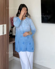 AstarQala - Eliza Ombre Mul Cotton Chikankari Short Kurti Top - - 106_f1acd787-9501-497a-87c7-9fa5fd786263