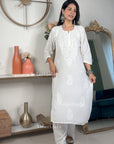 AstarQala - Safina Rayon Cotton Chikankari Solid Women's Long Kurta - - 137_dbee27a4-9b88-4ead-9f22-b7377b1d6940
