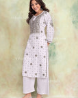 AstarQala - Eshra Chikankari Cotton Kurta For Women's - - 143