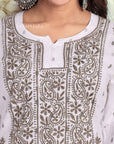 AstarQala - Eshra Chikankari Cotton Kurta For Women's - - 145