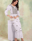 AstarQala - Eshra Chikankari Cotton Kurta For Women's - - 146