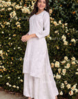 AstarQala - Daani Chaikankari Muslin Modal 2 Piece Kurta & Sharara Set For Women's - - 168