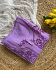 AstarQala - Baani Cotton Straight Chikankari Kurta For Women - Purple - 17_a5d22c76-d141-4793-86ac-575a54e3e8ff