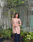 AstarQala - Dua Cotton Chikankari Short Kurti Top For Women's - - 186