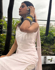 AstarQala - Bushra Rayon Chikankari Sleeveless Long Strap Kurti - - 191