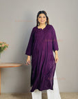 AstarQala - Safina Rayon Cotton Chikankari Solid Women's Long Kurta - - 21