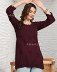 AstarQala - Taya Chikankari Rayon Short Kurti Top - - 221_385df11c-8333-43c8-97cb-2cf042e4b44c