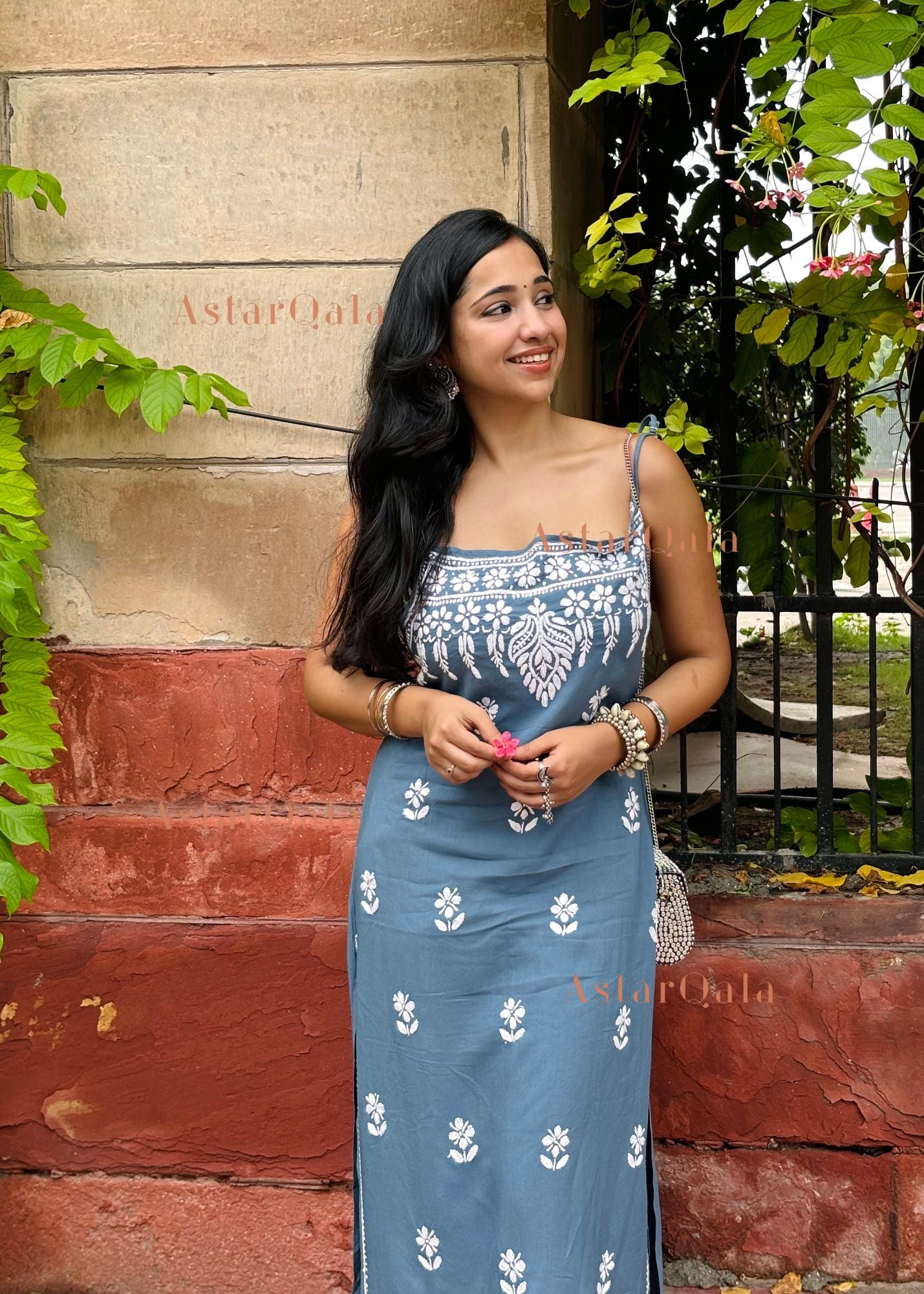 AstarQala - Bushra Rayon Chikankari Sleeveless Long Strap Kurti - - 233_d4066a7c-ddc9-45e1-8453-6ee5b93bfc90