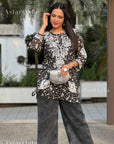 AstarQala - Aiish Straight Chiffon Chikankari Printed Short Kurta Top For Women - - 257