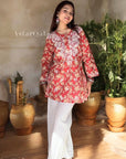 AstarQala - Jehan Chikankari Mulmul Short Kurti - - 267_80f67e1d-1690-4dbe-90bb-18bfd43b47de