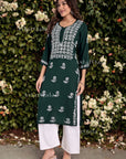 AstarQala - Chandani Chikankari Rayon Straight Kurta For Women - - 275
