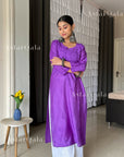 AstarQala - Mehar Chanderi Chikankari Straight Long Kurta For Women - - 288_a6f0a97e-7540-43bb-9617-6ea8fab097d3