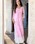 AstarQala - Gazala Rayon Straight Chikankari Kurta For Women - Pink - 290