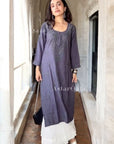 AstarQala - Gazala Rayon Straight Chikankari Kurta For Women - - 298_b3e65d8d-e7ad-4d06-95f6-77a691e6a66d