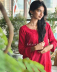 AstarQala - Eliza Ombre Mul Cotton Chikankari Short Kurti Top - - 301_92e3e556-32b2-4bb7-b57c-9df7b4776549