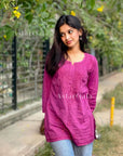 AstarQala - Eliza Ombre Mul Cotton Chikankari Short Kurti Top - Kurti & Palazzo - 302_1c4f7254-d28b-41a8-897f-3266cf017170