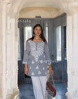 AstarQala - Liba Modal Short Chikankari Kurti Top - - 308_03b8f8f7-2d33-4c04-b6a2-542f560aa0c1