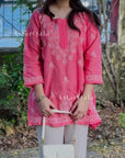 AstarQala - Effat Hand Embroidered Cotton Lucknowi Chikankari Short Kurti Top For Women - - 331_9b989b2b-5cc7-40d4-9174-a9fba27133b9