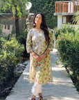 AstarQala - Farheen Mulmul Floral Printed Chikankari Kurti For Women's - Green - 336_ed613ccf-5758-4460-82f9-1ed16c612339
