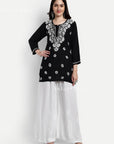 AstarQala - Hamna Rayon Chikankari Straight Short Kurta For Women - - 33