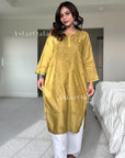 AstarQala - Mehar Chanderi Chikankari Straight Long Kurta For Women - - 355_613e45f6-4648-45f1-965a-aaca45ebd2a9