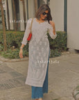 AstarQala - Gurbani Modal Long Straight Chikankari Kurta & Kurta Set For Women - - 374_86577726-014a-4334-a5b5-5217df02f19e