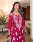 AstarQala - Faiza Chikankari Rayon Kurta Set - 4XL-5XL - 386