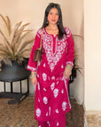 AstarQala - Faiza Chikankari Rayon Kurta Set - - 387