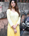 AstarQala - Palak Chikankari Kurta Set - - 396_20a1abac-5a59-41ae-bf4b-285153b6212a