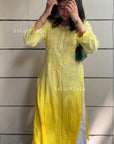 AstarQala - Banu Rayon Straight Chikankari Kurti - Yellow - 400_de86182f-6d98-472b-b493-4300e5b7ec3c
