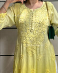 AstarQala - Banu Rayon Straight Chikankari Kurti - - 404