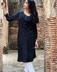 AstarQala - Leena Straight Cotton Chikankari Women's Pants - White - - 40