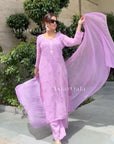 AstarQala - Ulfat Chikankari Rayon Ombré 3 Piece Kurta Set With Dupatta - - 418_b7038f8c-3965-4cc4-ad88-9d4d6202a20c