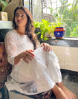 Jiya Georgette Straight Chikankari Kurta For Women