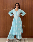 AstarQala - Faiza Chikankari Rayon Kurta Set - 4XL-5XL - 435