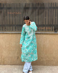 AstarQala - Farheen Mulmul Floral Printed Chikankari Kurti For Women's - - 437