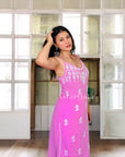 AstarQala - Bushra Rayon Chikankari Sleeveless Long Strap Kurti - - 458_b27bfba2-9679-4a77-b3c9-82eb382824ad