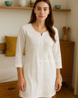 AstarQala - Eliza Ombre Mul Cotton Chikankari Short Kurti Top - Kurti & Palazzo - 464_7813df6a-4e4b-46e3-bd27-3ae3402bc5f8