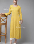 AstarQala - Sada Premium Viscose Georgette Long Lucknowi Chikankari Kurti For Women - - 475_40302b32-40b5-4ad1-9367-a63c1f7eafa3