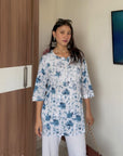AstarQala - Rohini Mul Cotton Chikankari Kurti Top - - 493_4a7230a6-7a6b-40b4-ac1f-11834589d459