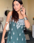 AstarQala - Bushra Rayon Chikankari Sleeveless Long Strap Kurti - - 4_52b210dd-425e-4b95-8158-32fb2c066a8c