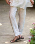 AstarQala - Shaima Premium Chanderi Chikankari Straight Pants For Women - White - White Chanderi XXS-3XL - 64_0a2a0eae-4b81-438d-be7e-37742cc6e5b4