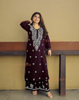 AstarQala - Ada Chikankari Rayon Straight Kurta Set For Women - - 6
