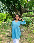 AstarQala - Eliza Ombre Mul Cotton Chikankari Short Kurti Top - Kurti & Palazzo - 6_55005ba8-b2ab-433c-9d66-2682d505f638