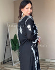 Faiza Chikankari Rayon Kurta Set - Black