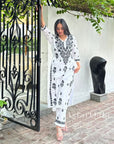AstarQala - Inaya Cotton Chikankari Women's Kurta Set For Women - - Inaya_Black_White_Chikankari_Women_s_Kurta_Set6