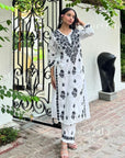 AstarQala - Inaya Cotton Chikankari Women's Kurta Set For Women - - Inaya_Black_White_Chikankari_Women_s_Kurta_Set7
