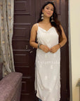 Kinza Premium Muslin Chikankari Strap Kurti - White