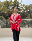 AstarQala - Hamna Rayon Chikankari Straight Short Kurta For Women - - hamna-rayon-chikankari-straight-short-kurta-for-women-astarqala-43737365086498